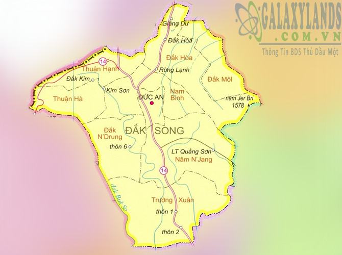 Bản đồ huyện Đắk Song 
