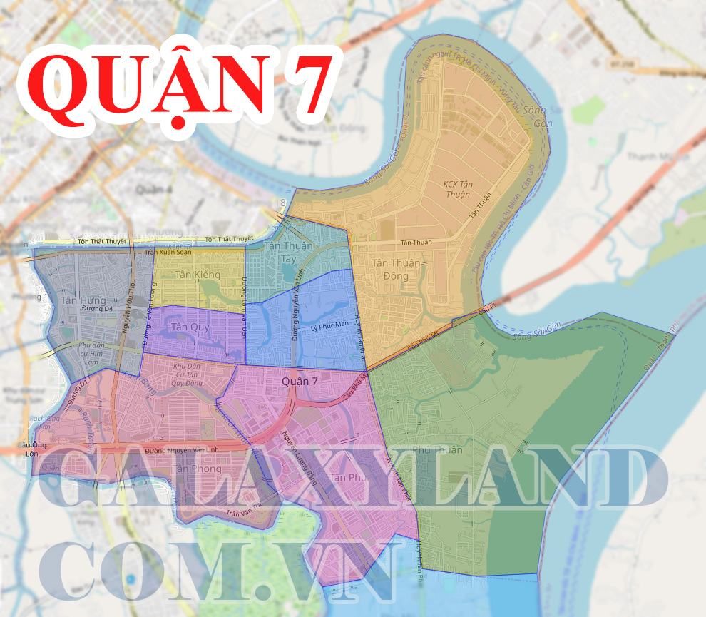 Bản đồ quận 7 thành phố Hồ Chí Minh - Bản đồ Sài Gòn