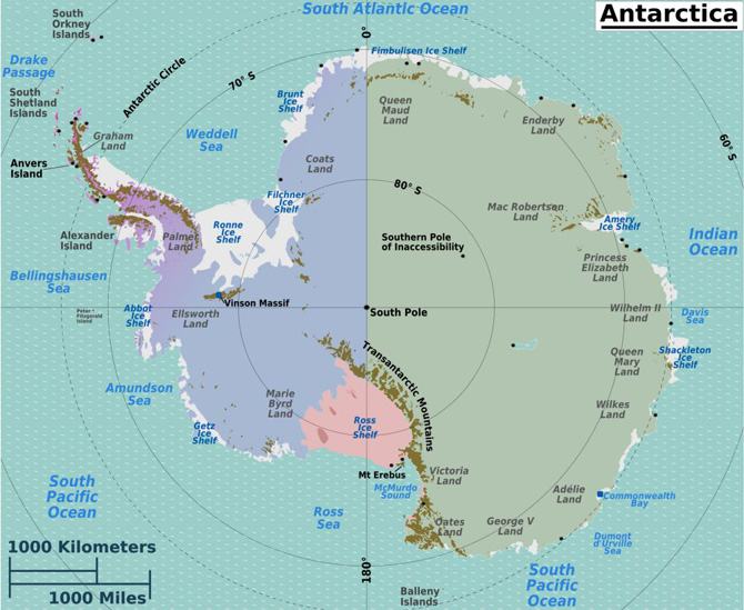 Bản đồ Châu Nam Cực