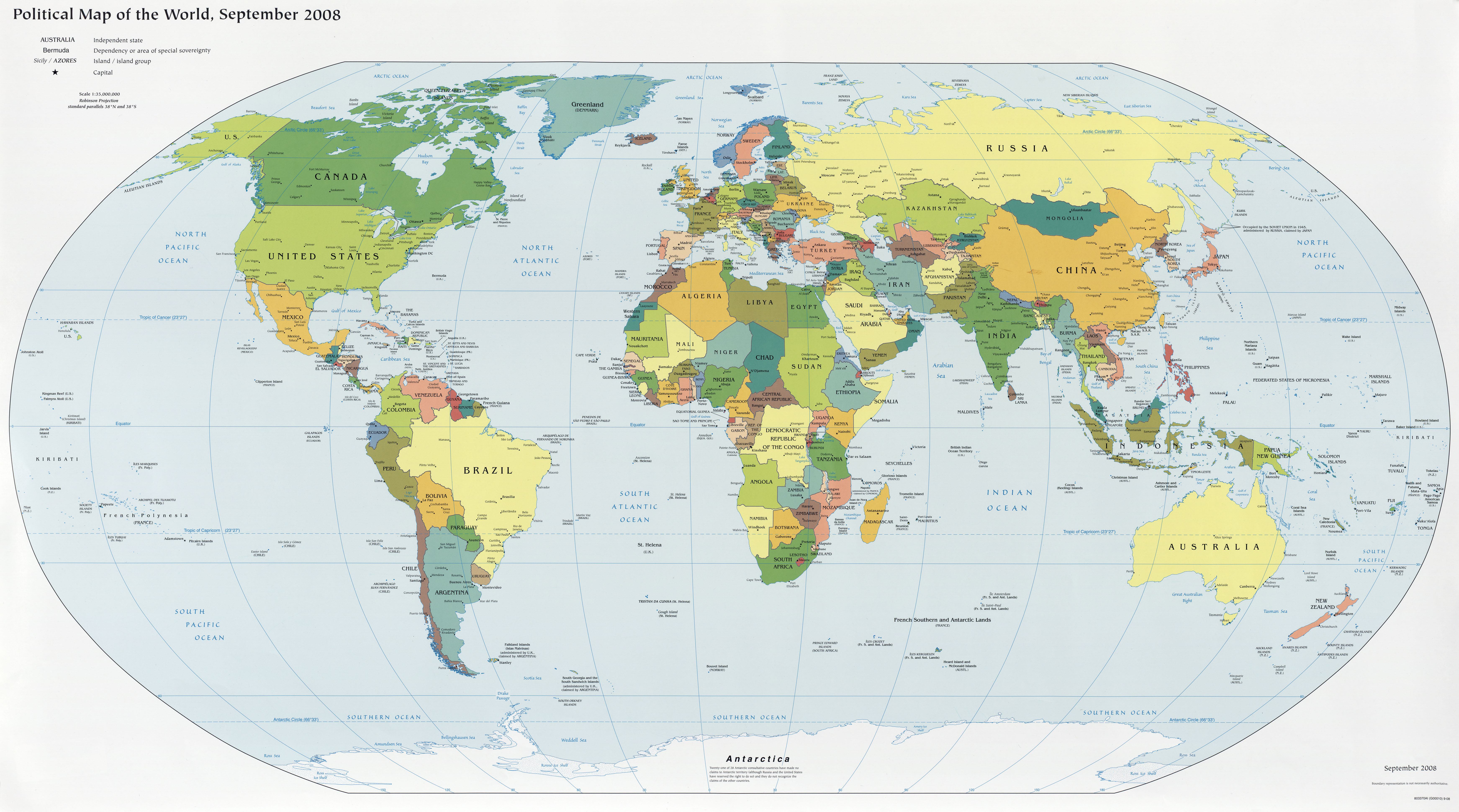 Bản đồ các Châu Lục và Châu Đại Dương
