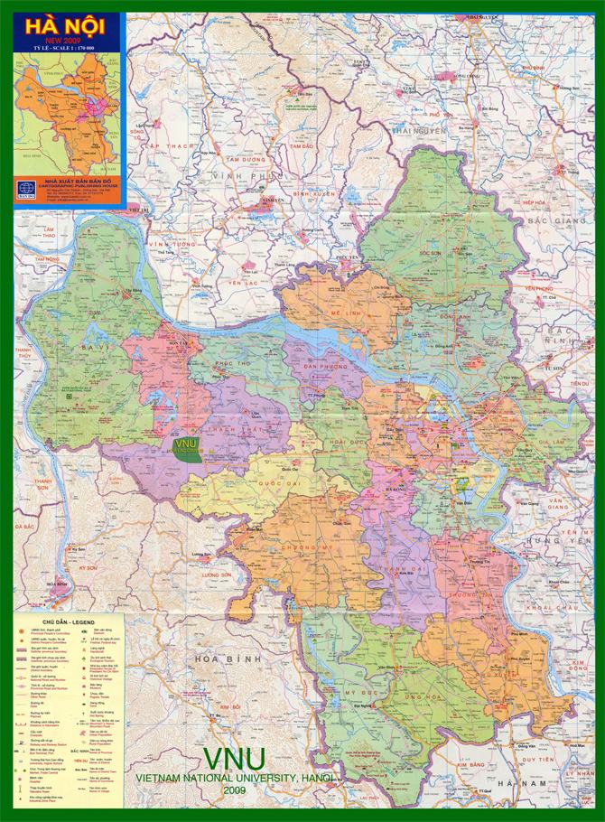 Bản đồ Hà Nội và các quận Huyện