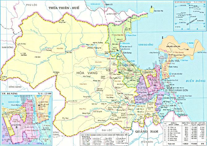Bản đồ hành chính Đà Nẵng