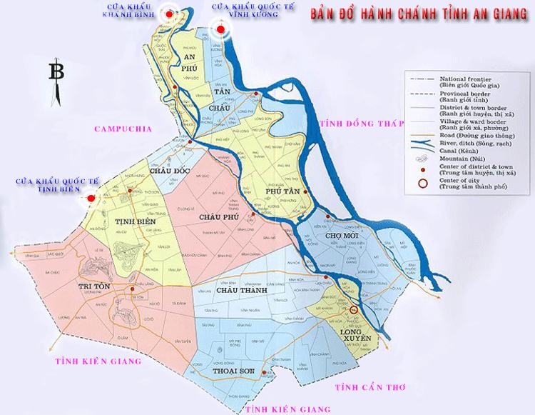 Bản đồ hành chính tỉnh An Giang
