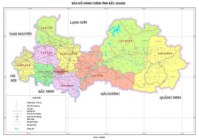 Bản đồ Bắc Giang