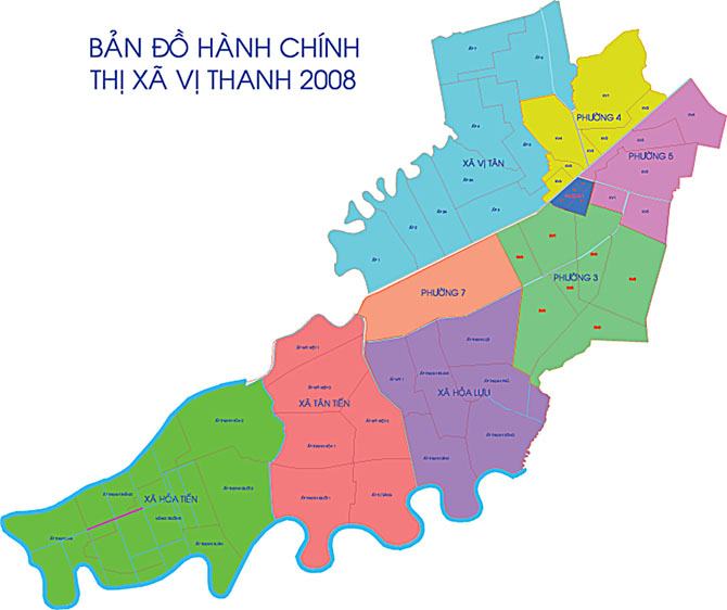 Bản đồ thành phố Vị Thanh Hậu Giang