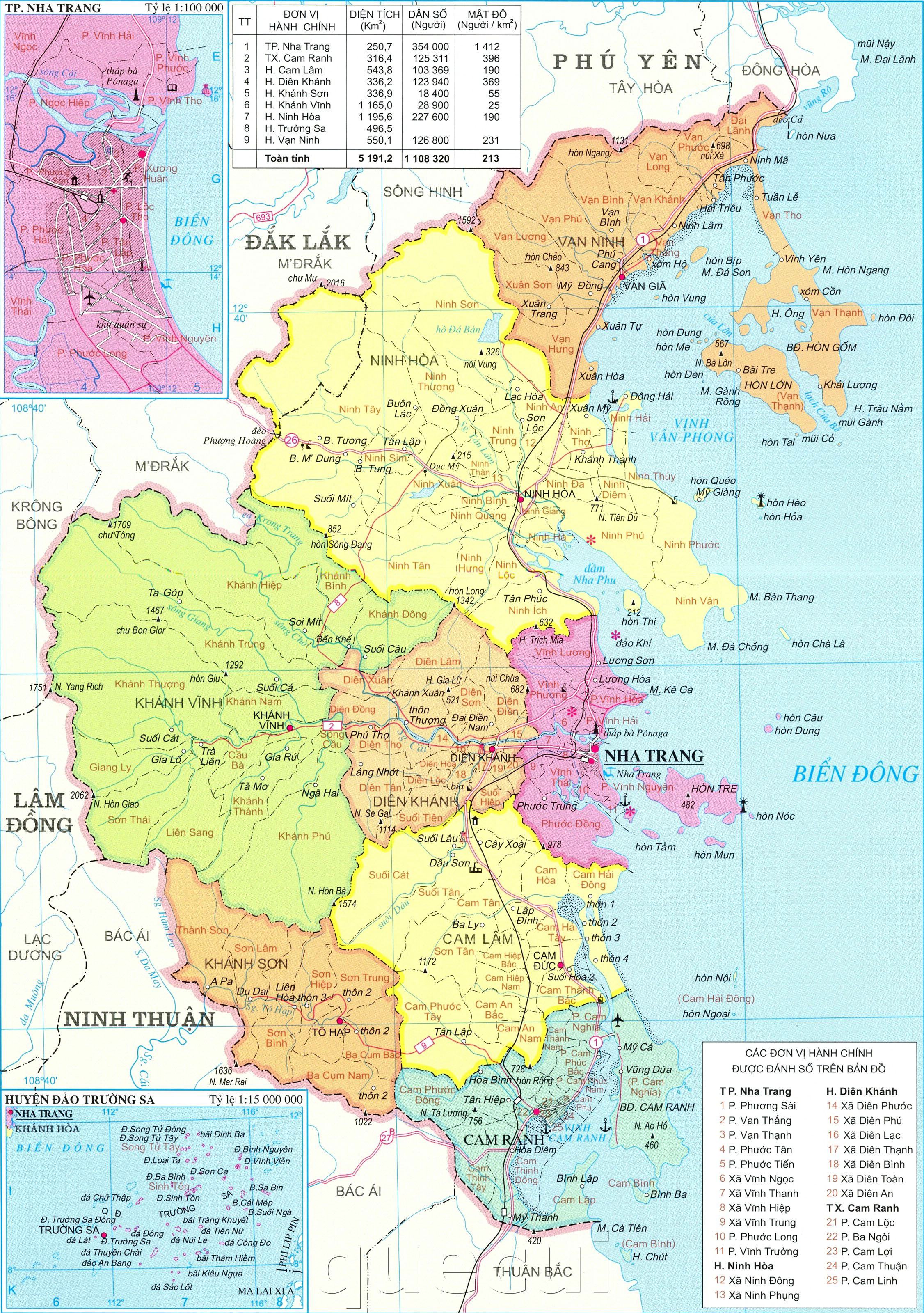 1# Bản đồ Khánh Hòa khổ lớn phóng to năm 2022
