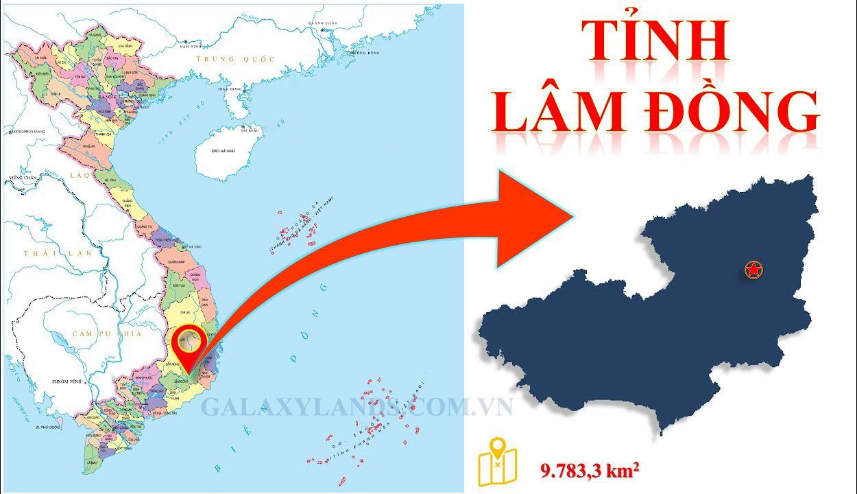 Bản đồ hành chính tỉnh Lâm Đồng 
