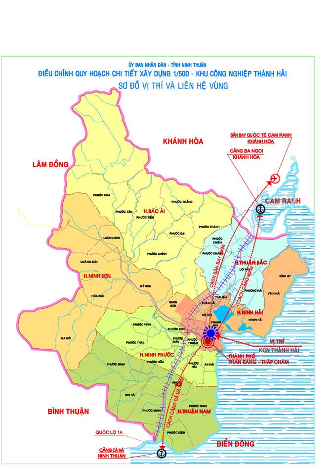 Bản đồ khu công nghiệp Ninh Thuận