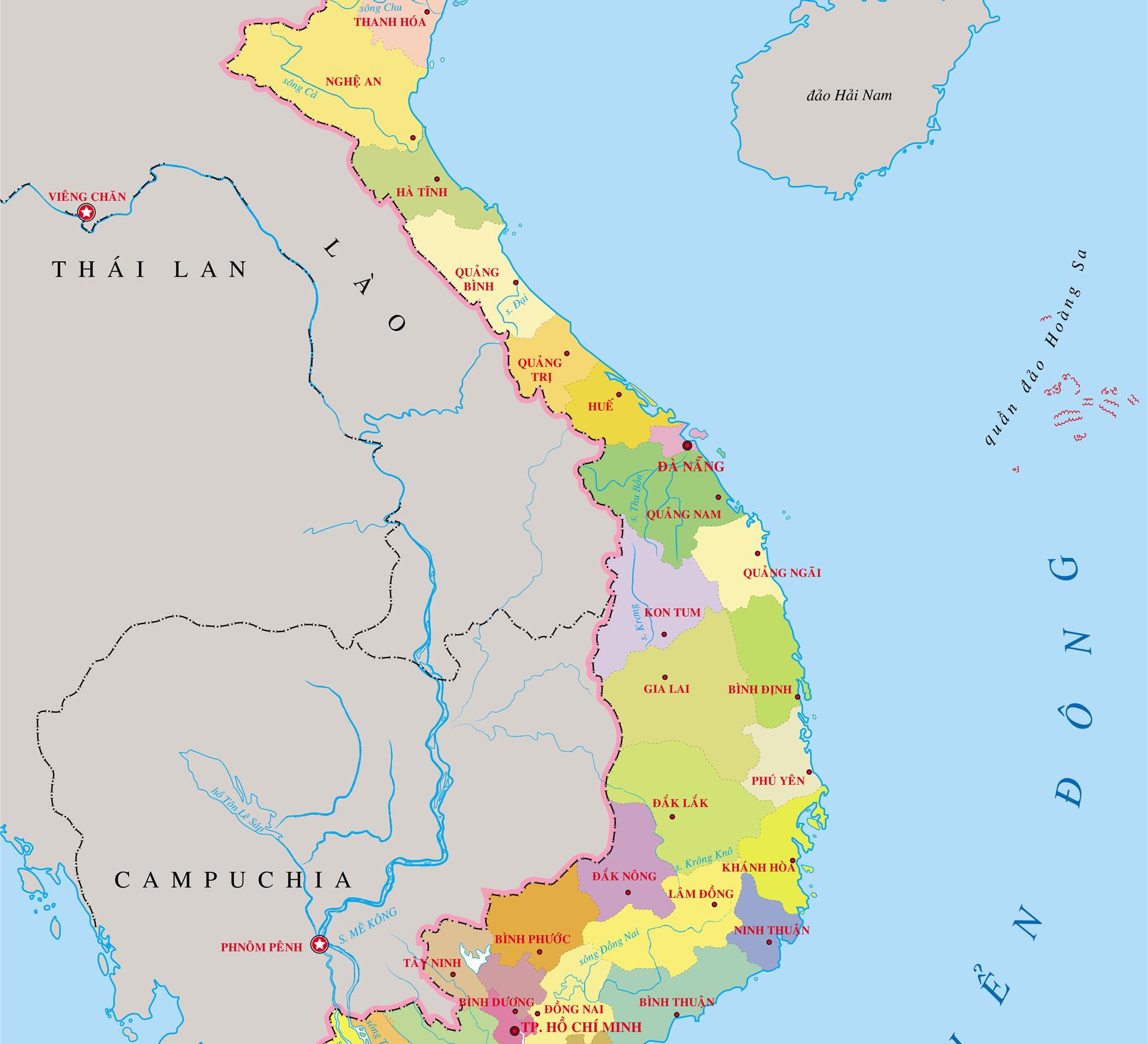 Bản đồ miền Trung Việt Nam: 
Miền Trung Việt Nam là một khu vực đầy những nét đặc trưng văn hóa, lịch sử phong phú. Qua bản đồ miền Trung, bạn có thể biết được vị trí các tỉnh thành, đặc sản, di sản và phong cảnh thiên nhiên của vùng đất này. Hãy khám phá miền Trung Việt Nam một cách đầy thú vị.