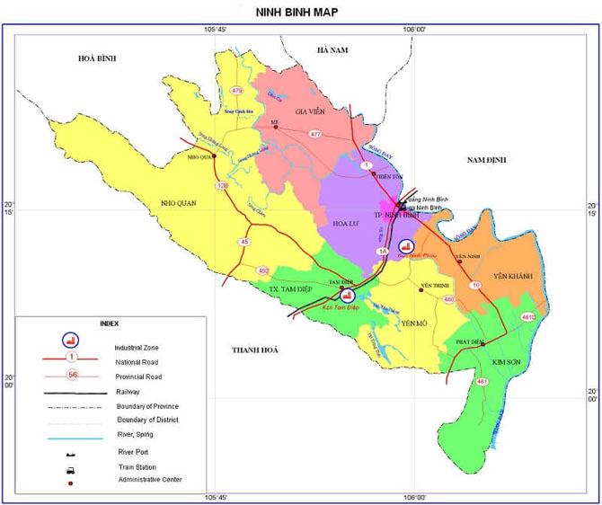 Bản đồ tỉnh Ninh Bình