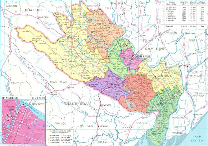 Bản đồ tỉnh Ninh Bình
