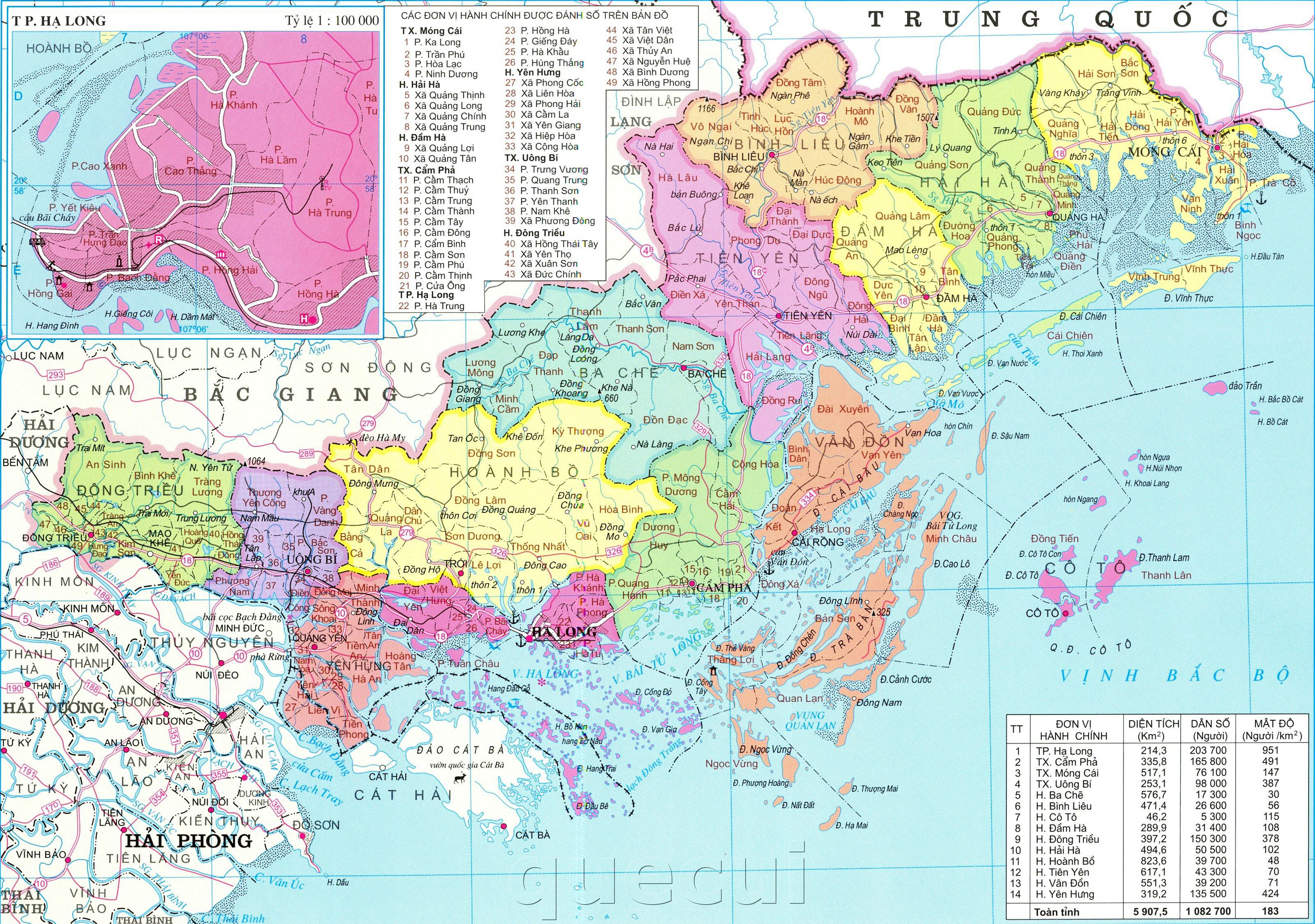 Bản đồ Quảng Ninh sẽ giúp bạn dễ dàng tìm hiểu về địa lý và cơ cấu hành chính của tỉnh này. Từ đó, bạn có thể lên kế hoạch cho chuyến đi tham quan với nhiều hoạt động thú vị.
