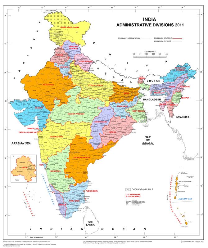 Bản đồ các bang Ấn Độ