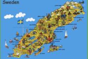 Bản Đồ Thụy Điển ❤️ ( Sweden Map ) ❤️ Khổ Lớn Năm 2023