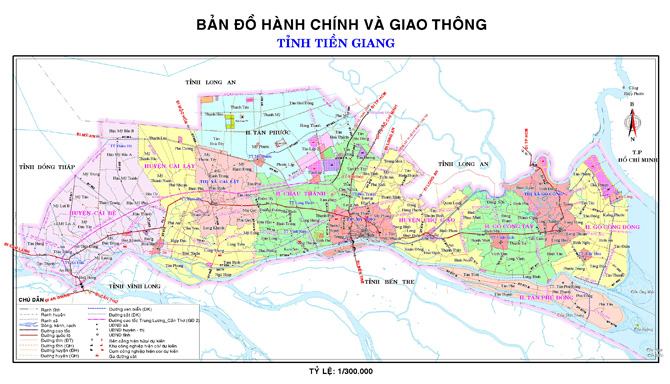 Bản đồ giao thông tỉnh Tiền Giang