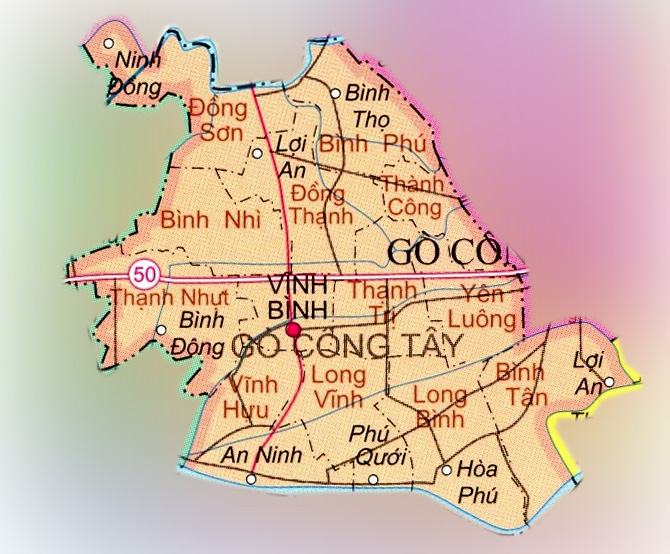 Bản đồ Gò Công Tây Tiền Giang
