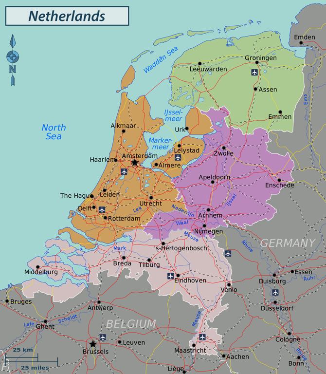 Bản đồ hệ thống giao thông Hà Lan