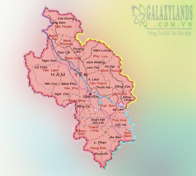 Bản đồ huyện Hàm Yên tỉnh Tuyên Quang