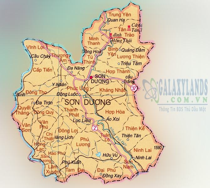 Bản đồ huyện Sơn Dương 