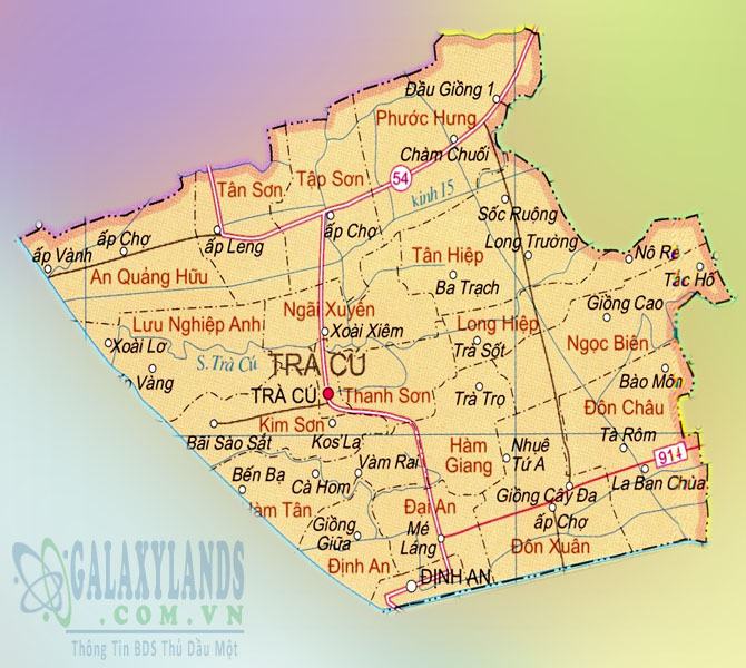 Bản đồ huyện Trà Cú