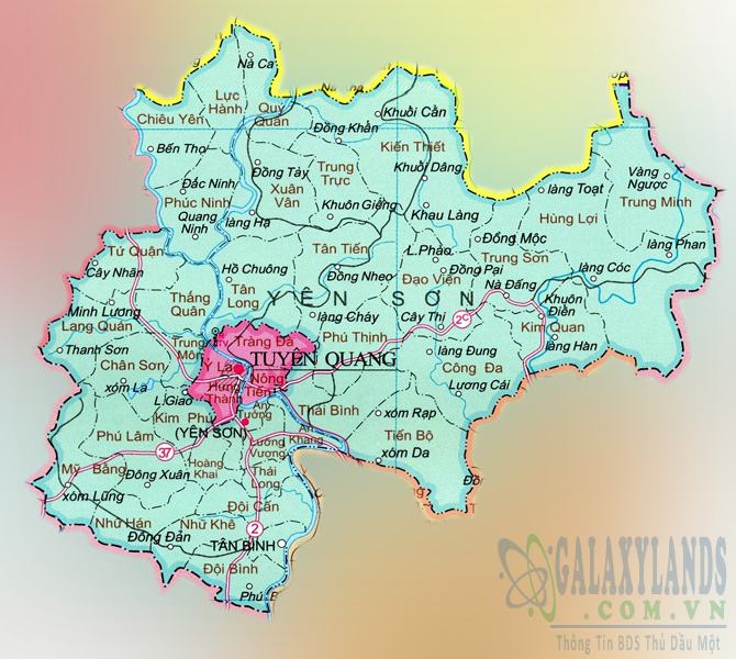 Bản đồ huyện Yên Sơn tỉnh Tuyên Quang