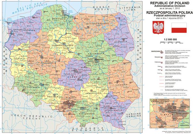 Bản đồ hành chính nước Ba Lan