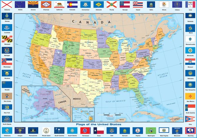  Bản đồ 50 tiểu bang nước Mỹ - Untited States Map