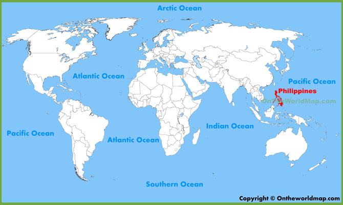 Bản đồ Philippines trên thế giới