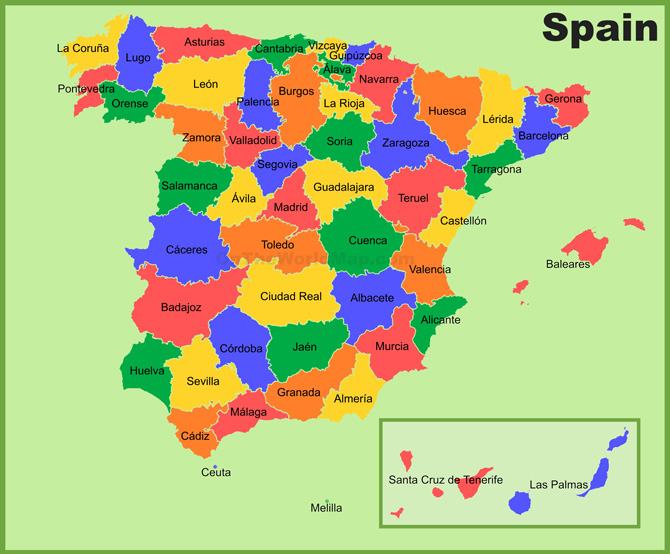Đơn vị hành chính Vương Quốc Tây Ban Nha