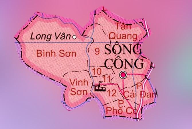 Bản đồ thành Phố Sông Công 