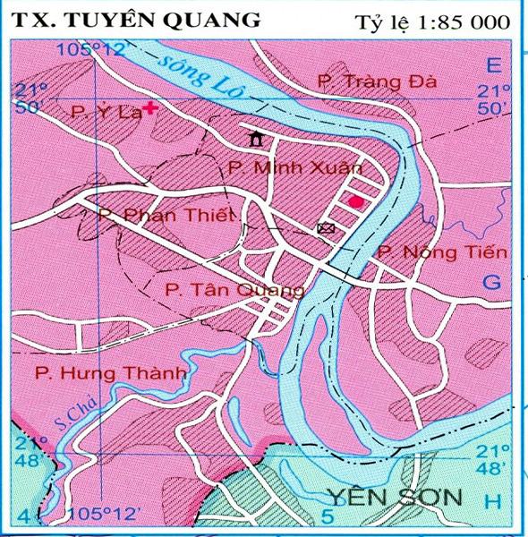 Bản đồ thành phố Tuyên Quang 