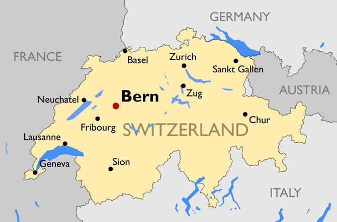 Bản Đồ Thụy Sĩ ❤️ ( Switzerland Map ) ❤️ Khổ Lớn Năm 2023