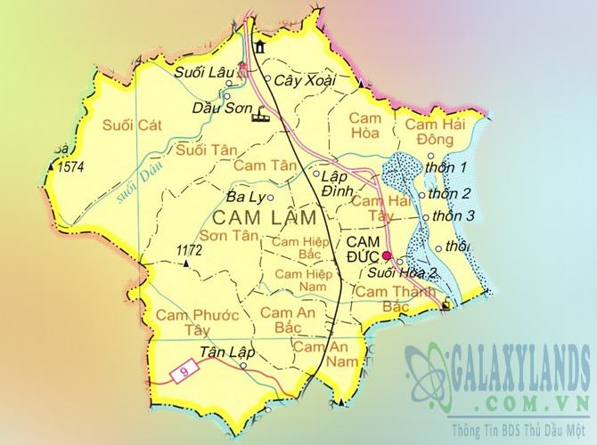 Bản đồ huyện Cam Lâm tỉnh Khánh Hòa