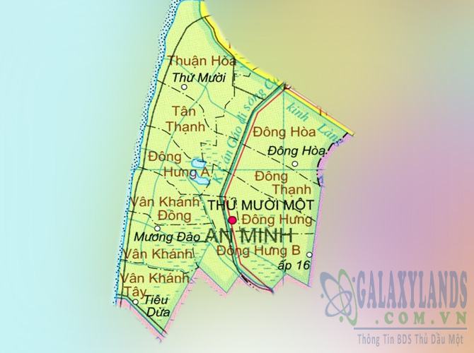 Bản đồ huyện An Minh tỉnh Kiên Giang