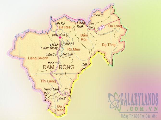 Bản đồ huyện Đam Rông tỉnh Lâm Đồng
