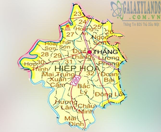 Bản đồ huyện Hiệp Hòa tỉnh Bắc Giang