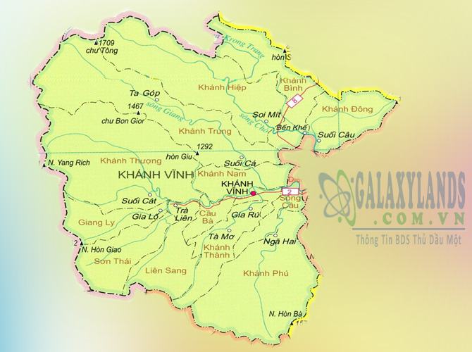 Bản đồ huyện Khánh Vĩnh 