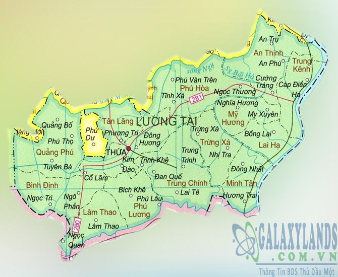 Bản đồ huyện Lương Tài tỉnh Bắc Ninh