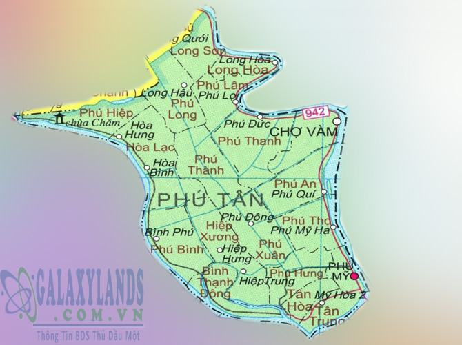 Bản đồ huyện Phú Tân tỉnh An Giang