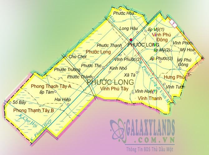 Bản đồ huyện Phước Long 