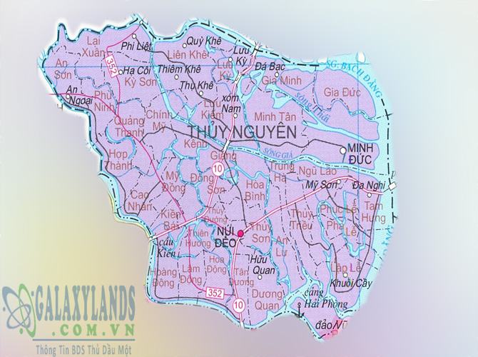 Bản đồ huyện Thủy Nguyên tỉnh Hải Phòng