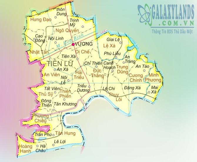Bản đồ huyện Tiên Lữ