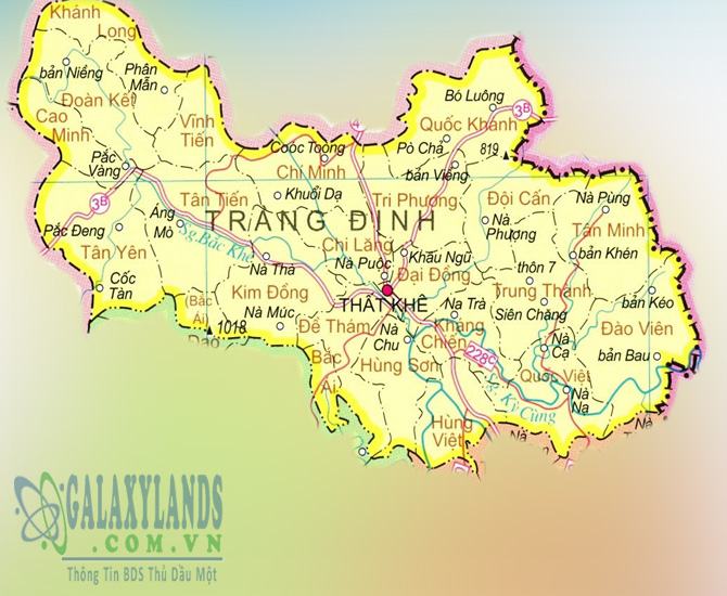 Bản đồ huyện Tràng Định