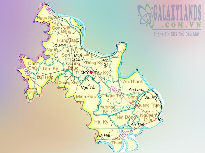 Bản đồ huyện Tứ Kỳ tỉnh Hải Dương
