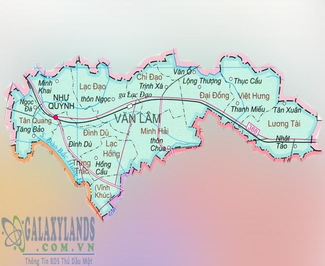 Bản đồ huyện Văn Lâm tỉnh Hưng Yên
