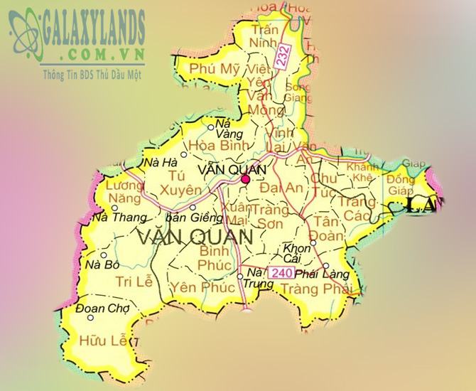 Bản đồ huyện Văn Quan 