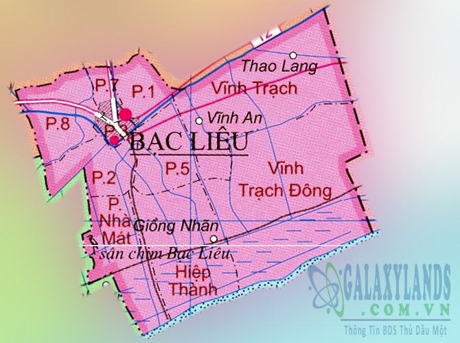 Bản đồ thành phố Bạc Liêu