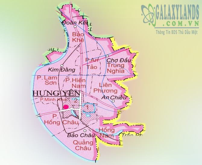 Bản đồ thành phố Hưng Yên