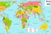 Bản đồ Thế Giới & 6 Châu Lục Phóng To 2023