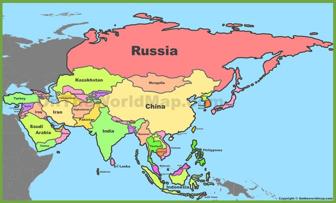 Diện tích các quốc gia thuộc Châu Á